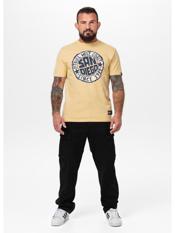 PITBULL PITBULL T-Shirt AUTOMATIC Żółty Regular Fit