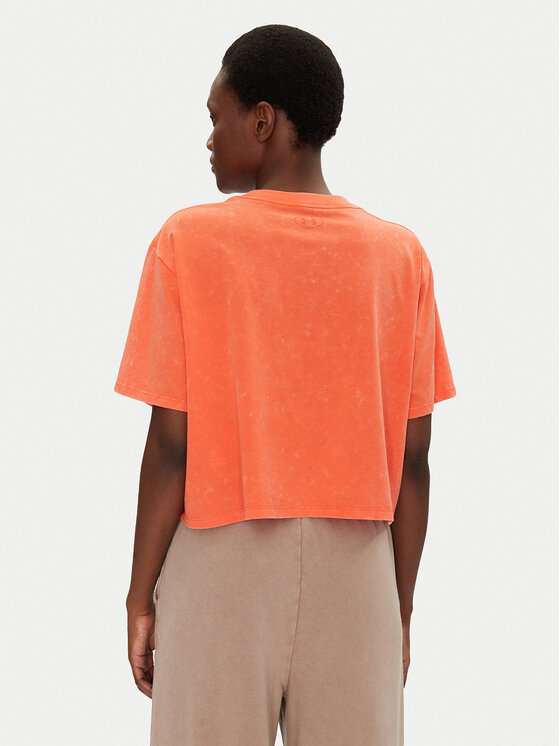 Under Armour Under Armour Majica Rival Wash 1389724 Oranžna Loose Fit