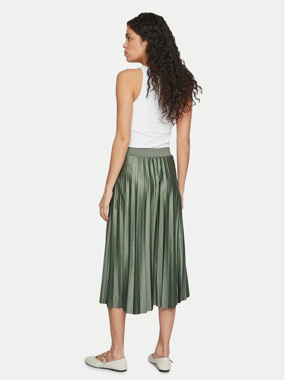 Vila Vila Fustă plisată Nitban 14063241 Verde Regular Fit