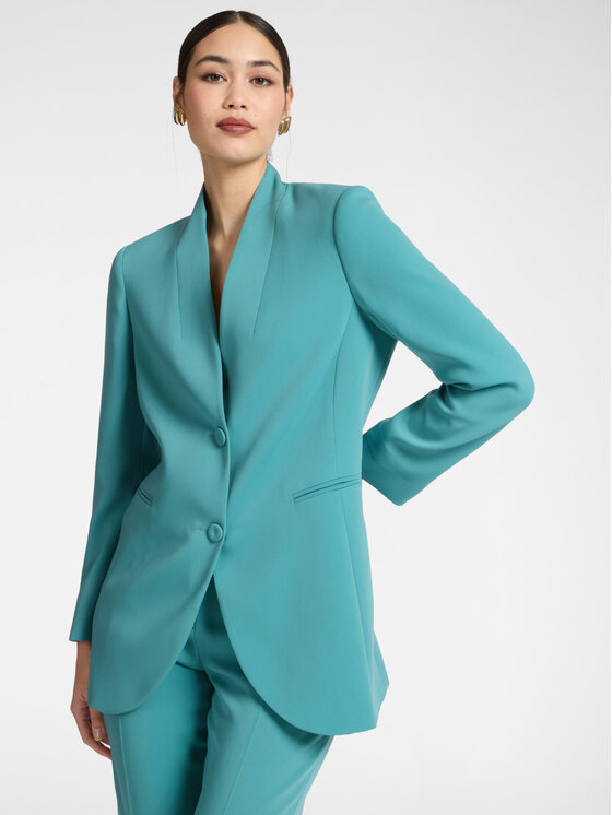 Elena Mirò Elena Mirò Cappotto invernale R062P000112N0B5 Turchese Slim Fit