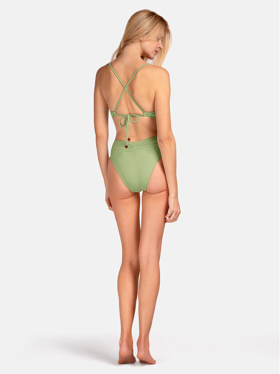 Miss Lou Miss Lou Bikini pezzo sotto D-OE2-Z Verde