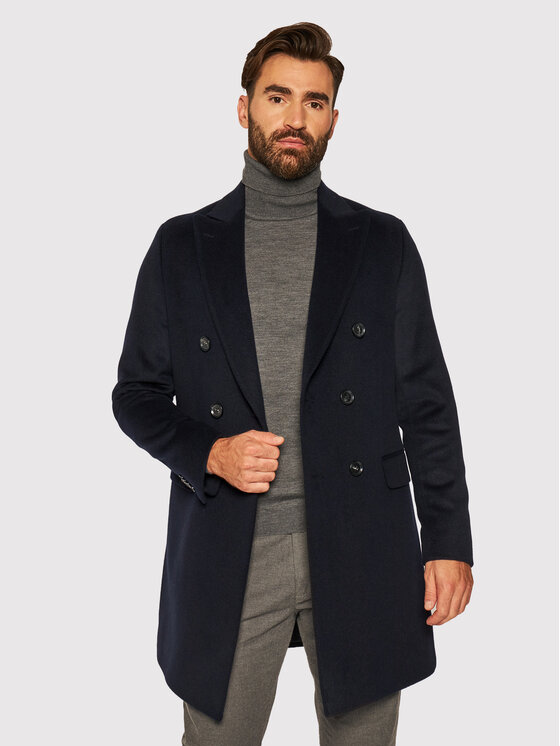 Cappotto di lana Sebastian 7128 9049 Blu scuro