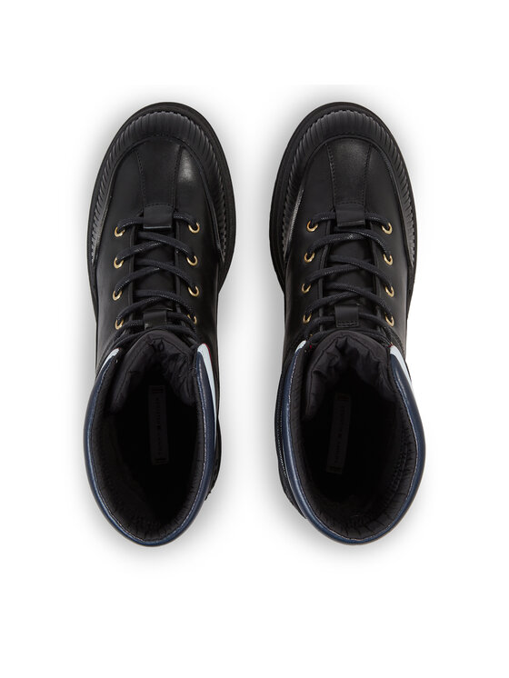 Tommy Hilfiger Tommy Hilfiger Ορειβατικά παπούτσια Corporate Feminine Outdoor Boot FW0FW07501 Μαύρο