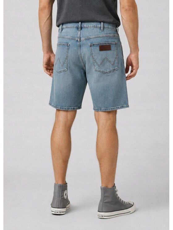 Wrangler Wrangler Szorty jeansowe Frontier Short Niebieski Basic Fit