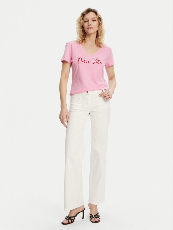 Morgan Morgan Marškinėliai 251-DOLCE Rožinė Regular Fit