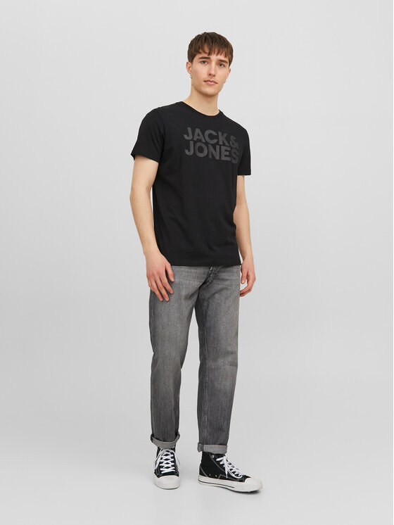 Jack&Jones Jack&Jones Tričko Corp 12151955 Čierna Standard Fit