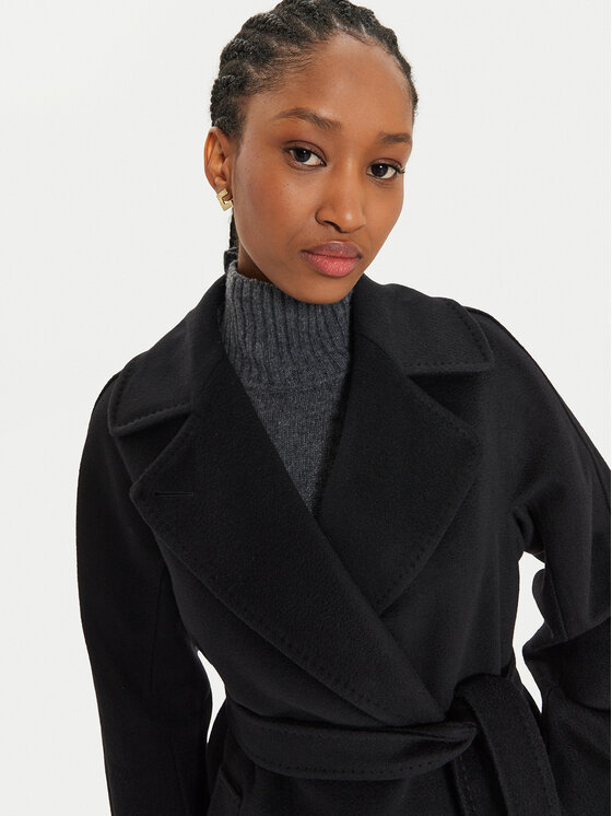 Weekend Max Mara Weekend Max Mara Cappotto di lana Resina 2425016092 Nero Regular Fit
