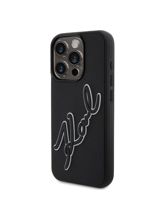 KARL LAGERFELD KARL LAGERFELD Etui na telefon 3D Rubber Signature Czarny