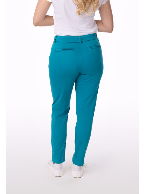 QUIOSQUE QUIOSQUE Kalhoty z materiálu QUIOSQUE 3OM003804 Modrá Regular Fit