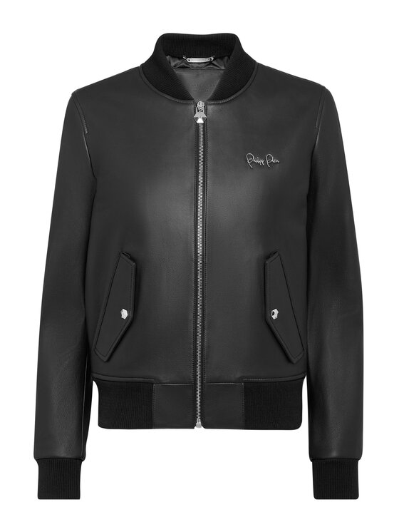 PHILIPP PLEIN PHILIPP PLEIN Giacca di pelle 2803 Nero Slim Fit