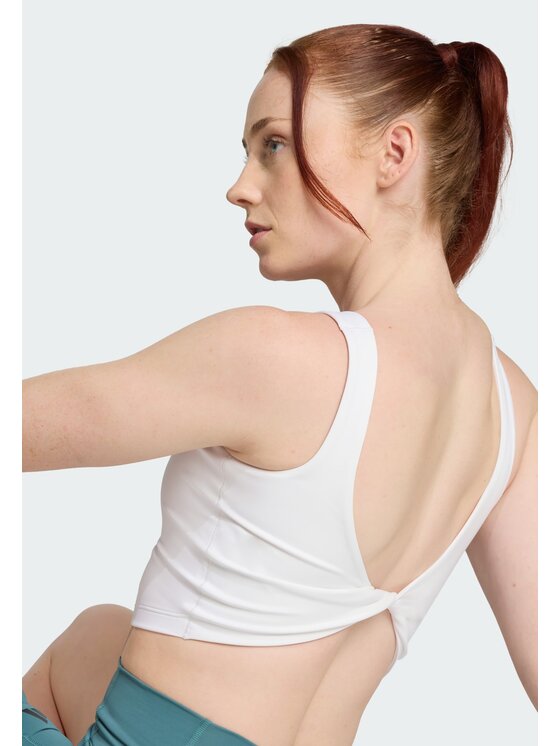 adidas adidas топ Power Light Support JZ6028 Бял Slim Fit