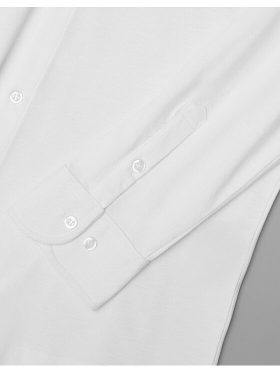 Borgio Borgio Koszula lenola Biały Slim Fit