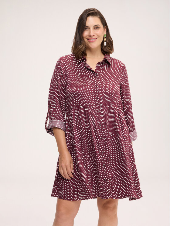 Fiorella Rubino Fiorella Rubino Sukienka codzienna 7085T001880N0Z6 Bordowy A-Line Fit