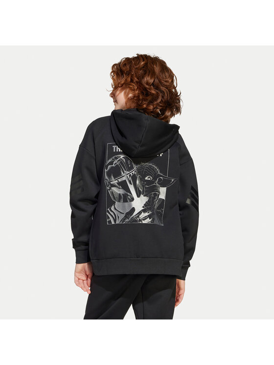 adidas adidas Bluza Star Wars Mandalorian JF3634 Czarny Regular Fit