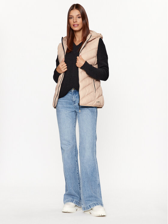 CMP CMP Αμάνικο Μπουφάν 33K1676 Μπεζ Regular Fit