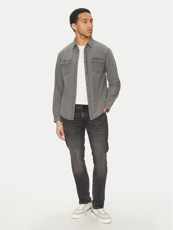 Mustang Mustang Farmer Oregon 1013713 Fekete Slim Fit