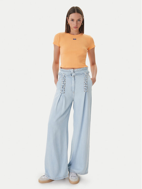 HUGO HUGO Тишърт Baby 50510749 Оранжев Slim Fit