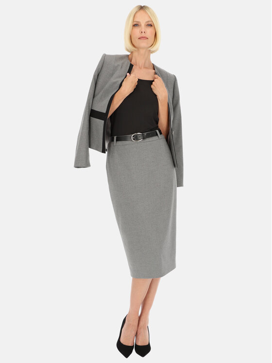 Potis & Verso Potis & Verso Spódnica Naira Szary Slim Fit