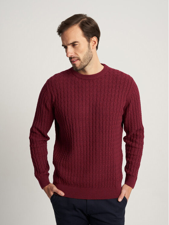 Sweter, rozmiar XL, Bordowy, 59104