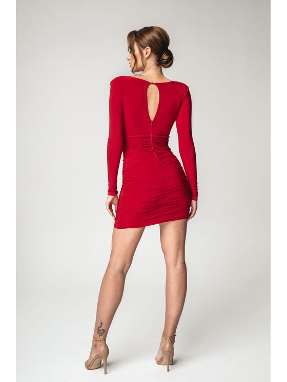 Aurora Aurora Sukienka koktajlowa Adria Czerwony Slim Fit
