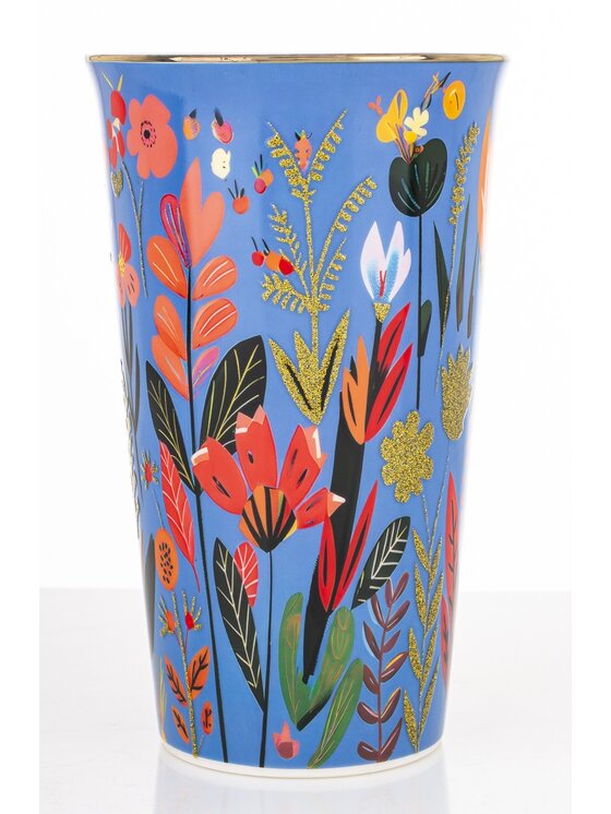 MIAhome MIAhome Kubek porcelanowy 700 ml BLUMEN 17x15x10 cm niebieski Niebieski