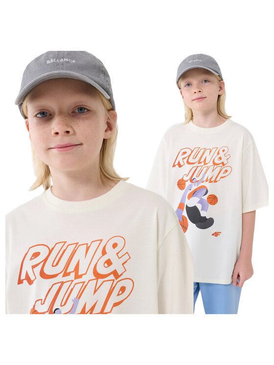 4F 4F T-shirt 4FJASAW24TTSHM2596-011S Bianco Oversize