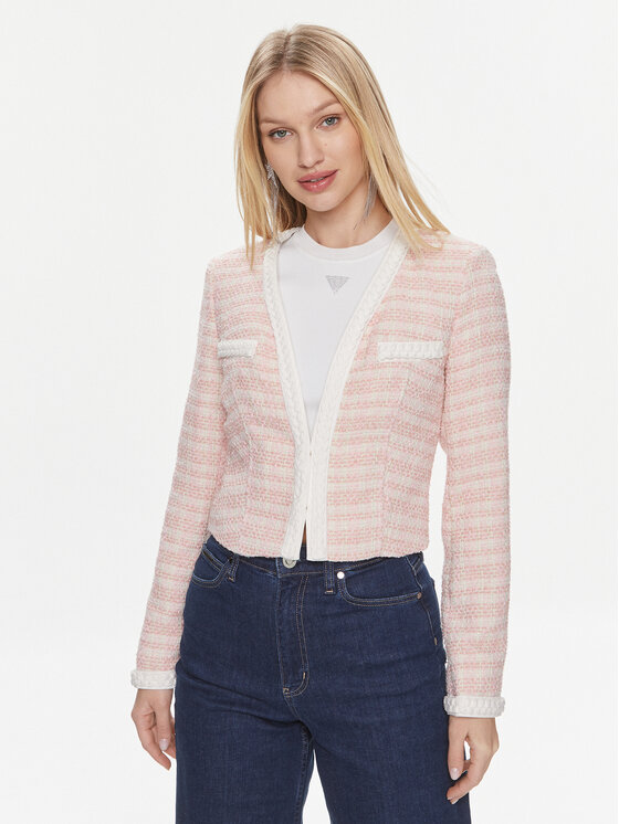 Guess Sako Tosca Braid Boucle J W4RN38 WFWV2 Ružová Regular Fit