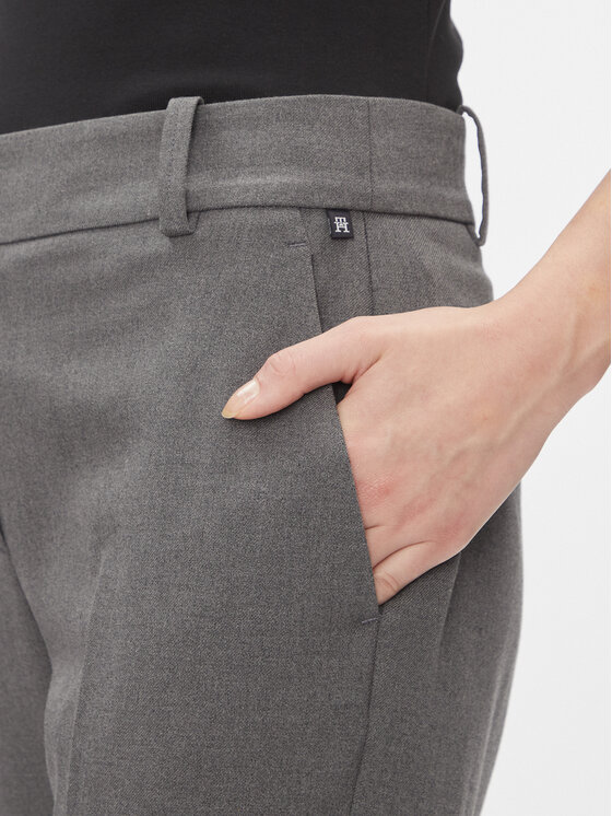 Tommy Hilfiger Tommy Hilfiger Stoffhose Core WW0WW39723 Grau Straight Fit