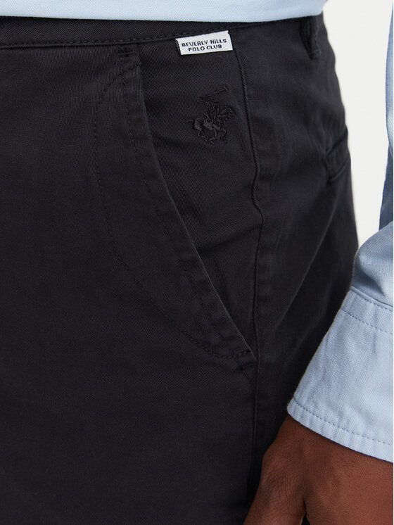 Beverly Hills Polo Club Beverly Hills Polo Club Chinosy P-SS26M -T450311 Czarny Regular Fit