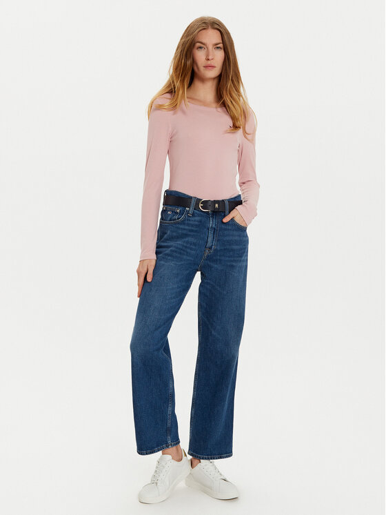 Tommy Hilfiger Tommy Hilfiger Blúz WW0WW38869 Rózsaszín Slim Fit
