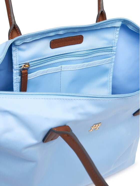Tommy Hilfiger Tommy Hilfiger Handtasche Popette Tote AW0AW17711 Hellblau