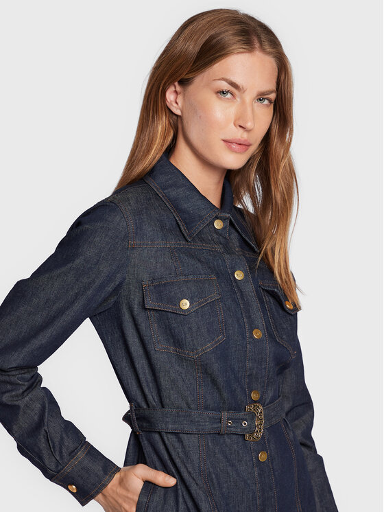 Luisa Spagnoli Luisa Spagnoli Džínsové šaty Gela 5393145 Tmavomodrá Regular Fit
