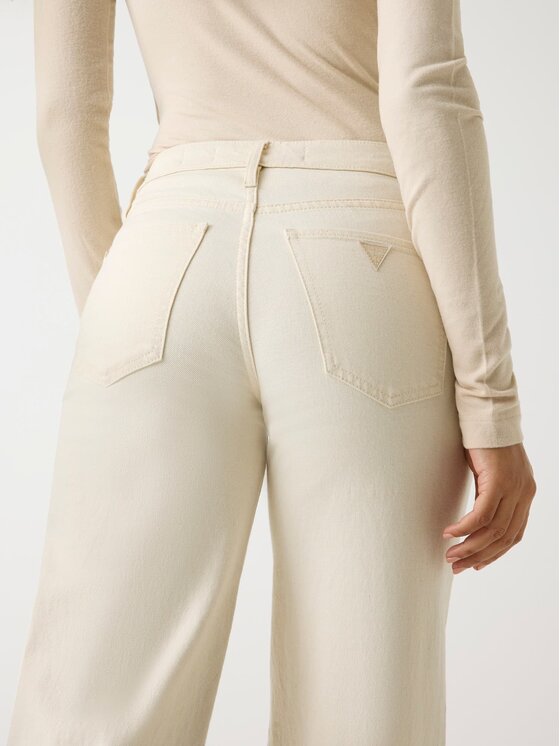 Guess Guess Kalhoty z materiálu 180132 Béžová Slim Fit
