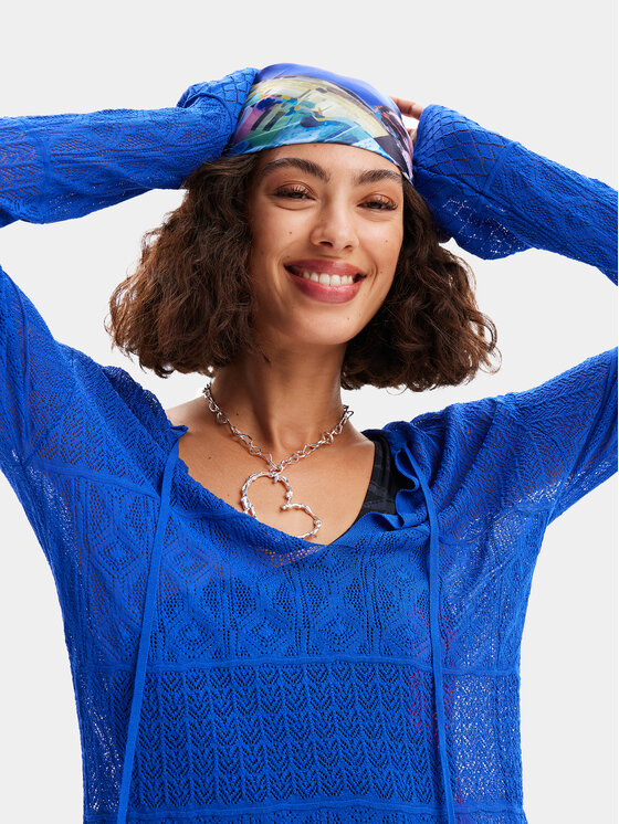 Desigual Desigual Haljina za plažu El Cairo 24SWMF03 Plava Regular Fit
