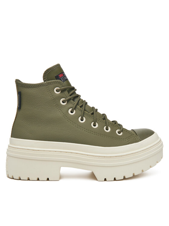 Converse Plátenky Chuck Taylor All Star Lugged Heel Platform Waterproof A11163C 306 Zelená