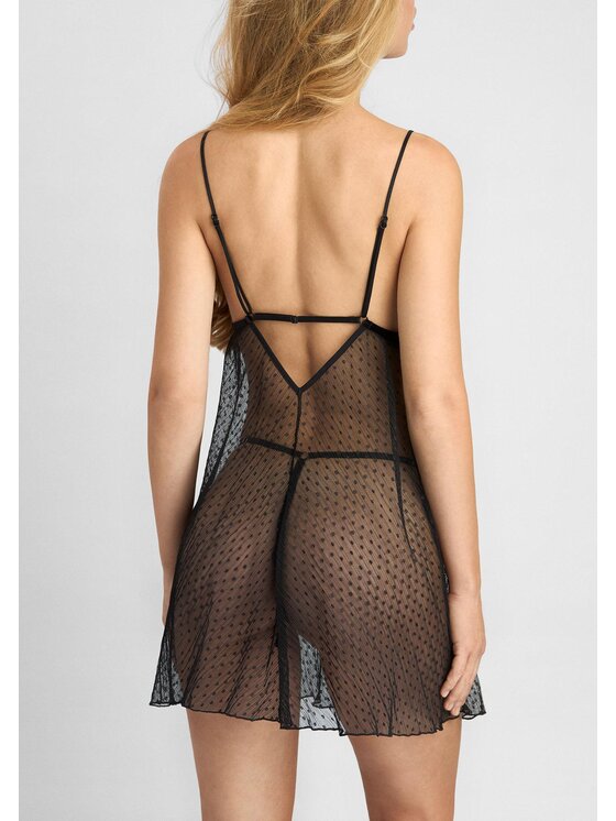 Poupée Marilyn Poupée Marilyn Koszulka piżamowa BLACK ANGEL 01 Czarny A-Line Fit
