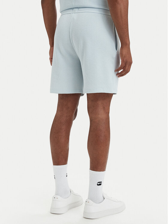 BOSS BOSS Sportovní kraťasy Waffle 50535884 Světle modrá Regular Fit