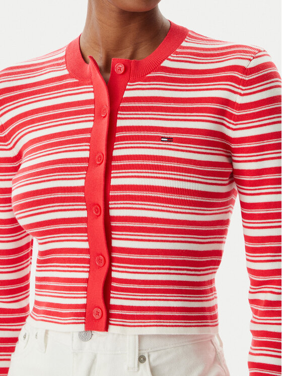 Tommy Jeans Tommy Jeans Cardigan DW0DW22314 Rosso chiaro Slim Fit