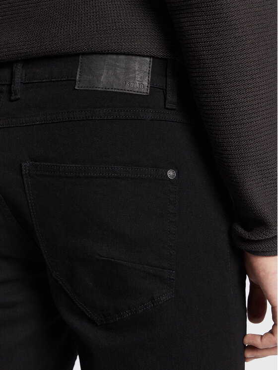 Solid Solid Jeansy 21104850 Czarny Slim Fit