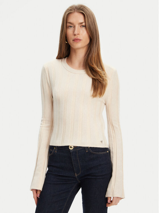 Guess Guess Svetr W5YR13 Z3OT0 Béžová Regular Fit