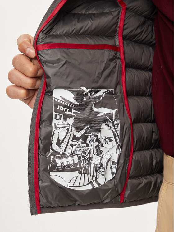 Jott Jott Пухено яке Mat P000MDOW02 Сив Slim Fit
