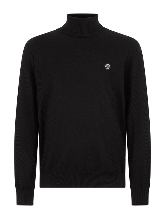 PHILIPP PLEIN PHILIPP PLEIN Longsleeve 26965 Czarny Regular Fit