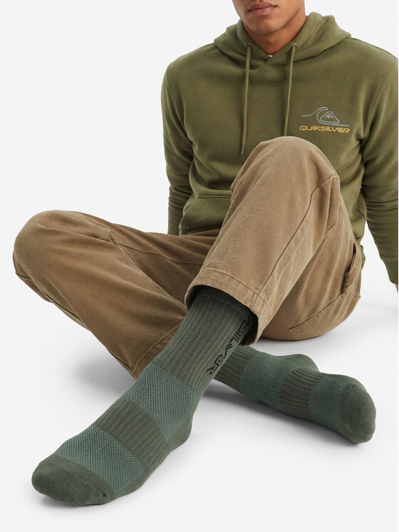Quiksilver Quiksilver Дълги чорапи AS_QUIKSILVER_100W_SS25 (3-PACK) Каки