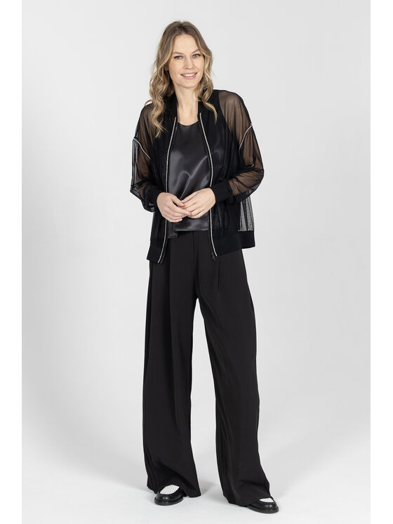 Deni Cler Milano Deni Cler Milano Kurtka bomber T-DC-9011-F2-20-90-1 Czarny Loose Fit