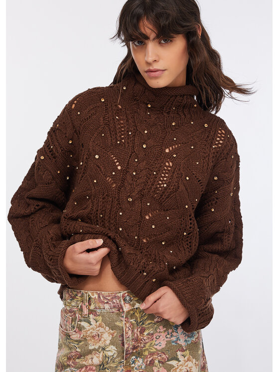 Liu Jo Liu Jo Maglione MF5451MA37R90915 Marrone Regular Fit