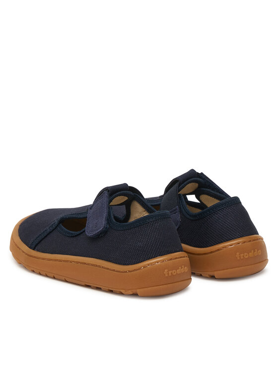 Froddo Froddo Kapcie Barefoot Canvas T-Bar G1700439 S Granatowy