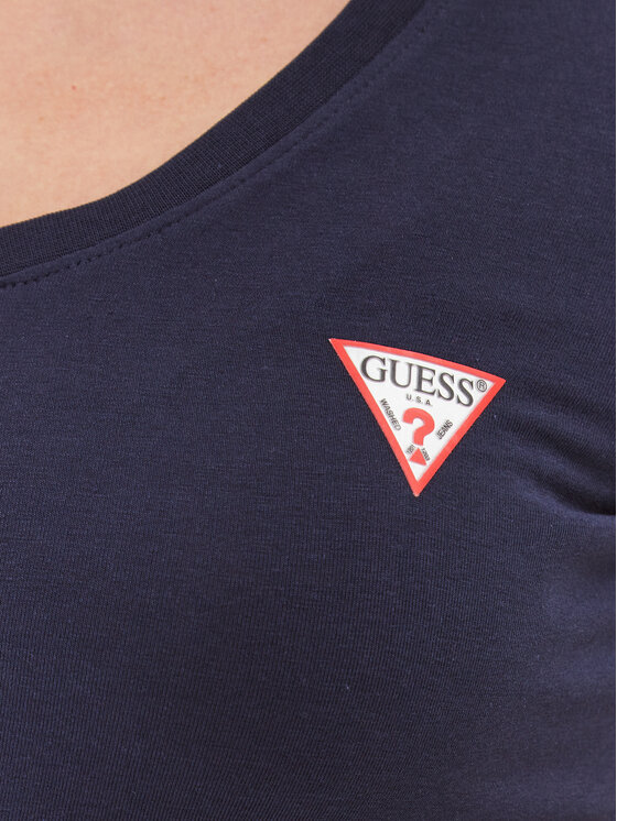 Guess Guess Tricou W2YI45 J1314 Bleumarin Slim Fit