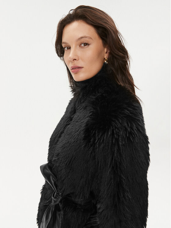 TWINSET TWINSET Шуба 232TT2020 Чорний Regular Fit