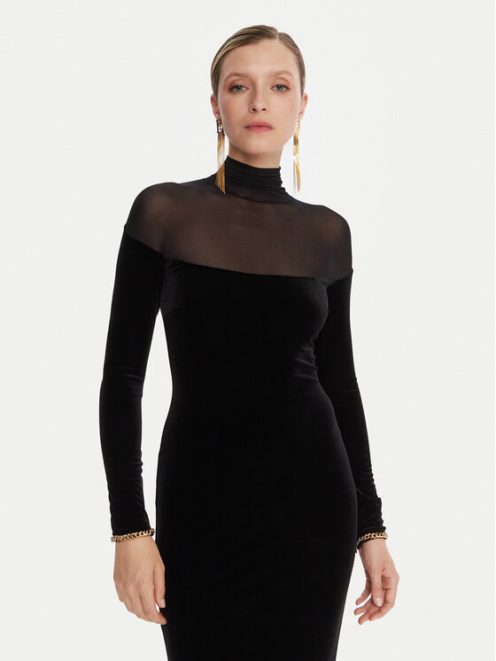Elisabetta Franchi Elisabetta Franchi Estélyi ruha AB-R42-57E2-V660 Fekete Slim Fit