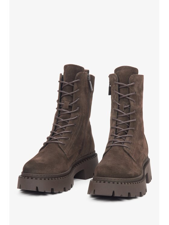 Estro Estro Μποτάκια ER00116562 Καφέ